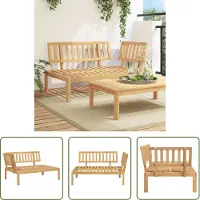 The Living Store Tuinset - Tuinbank - Tuinhoekbank pallet massief acaciahout - Lounge Set - Acacia Hout - Outdoor Furniture