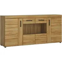 Die Möbelfundgrube Komoda Cortina, 185x86x41 cm, eikenhout, geschikt voor de woonkamer