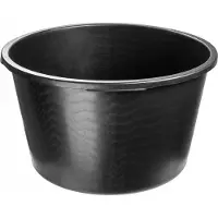Kadax mortelbak, bouwemmer, stabiele mortelemmer voor tuin, bouwplaats, ronde cementbak van kunststof, betonemmer met handgrepen, cementemmer, mortelbak, mortelbak (90 liter)