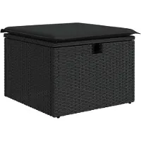 vidaXL Bankstel 5 st Zwart poly rattan