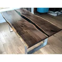 AEA Tisch esstisch tische epoxid harz epoxy echtes holz massive design möbel 220x90