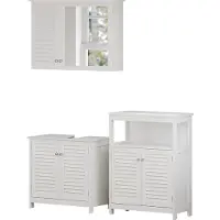 Vicco Badkamermeubelset Riad Wit 3-delig, Model 40472