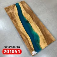 AEA Moderne Tische Esstisch Design Tisch Harz Meer Fluss Möbel 180x80 Epoxid Ozean