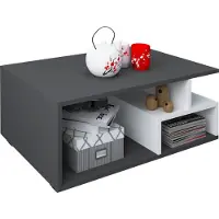 VCM Sulas salontafel 4 planken wit, antraciet.