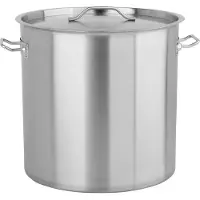 TRIZERATOP RVS Kookpan met Deksel - 43L, 38x38cm