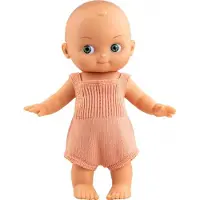 Paola Reina Mini Pancha babypop met zalmroze romper blank met groene ogen 28cm