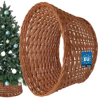 KOTARBAU Hoes voor Kerstboomstandaard van Wilg ? 50 cm, Natuurlijke Kleur Kerstboomstandaard van Natuurlijk Rotan, Kerstboommand, Hoes voor Kerstboomstandaard