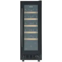 Heinner HRV-ABI56DRL20 Inbouw wijnkoelkast – 56 L – Geschikt voor 20 Flessen – LED-display – 5 Houten Leggers – Omkeerbare Deur – Zwart – 5 Jaar Garantie