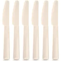 Orion Tafelmessen Plastic Crème 6 stuks - Tafelmessenset - Messen