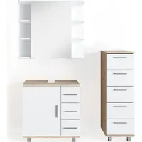 Vicco Badkamermeubel set Ilias Sonoma 3-delig, Model 31051