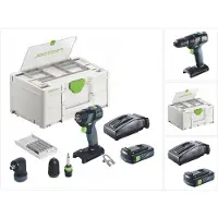 Festool TXS 18-basisset accuboormachine 18 V 40 Nm borstelloos + 1x accu 3,0 Ah + oplader + Systainer