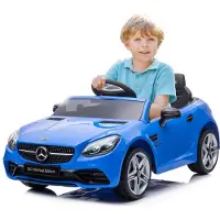 Sun baby Mercedes-Benz SLC300 Cabrio, elektrische kinderauto met afstandsbediening, blauw