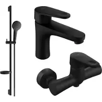 Mexen Kama DS05 douche set, zwart - 72504DS05-70