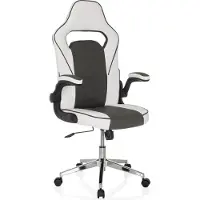 MyBuero Gamingstoel / bureaustoel GAME SPORT PRO kunstleer wit/donkergrijs