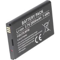 AccuCell Accu geschikt voor ZTE MF90, lithium-ion, 3,7V, 2000mAh, 7,4Wh