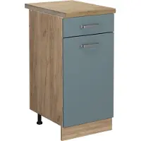 Vicco Keukenonderkast R-Line Blauw-grijs 40 cm , WB Eik, Model 45813