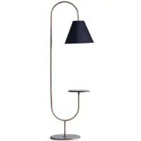 AEA Moderne staande lamp met een minimalistisch design en een bijbehorend bijzettafeltje