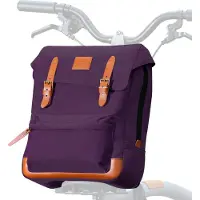 RockBros Fietsstuurtas, opvouwbare voorzak voor bromfietsen/opvouwbare fietsen, met laptopvak, voor dames en heren, paars