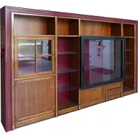 AEA Einbau Schrank Regal Vitrine xxl Schränke Wohnwand Glasschrank Anbau Wand Holz