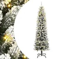 Prolenta Maison Exclusive - Kunstkerstboom met sneeuw, 300 LED-lampjes, 210 cm