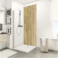 Schulte achterwand - Decor - hout lichte eik - 100x255 - zelf inkortbaar en zelfklevend - wanddecoratie - muurdecoratie - badkamer wandpanelen - muurbekleding