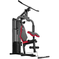 Hop-Sport Krachtstation voor Thuis HS-1044K - Fitnessstation + 66 kg Gewichten, Multigym Fitnesscentrum met Trekkoord, Vlinder en Pull-out
