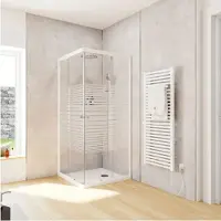 Schulte hoekinstap - schuifdeuren 73,5 - 88,5 x175 - wit -decor