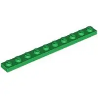 LEGO 1x10 Platen 4477 - 50 stuks, groen