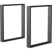 HOMCOM -Tischbeine-Stahl-60L x 8B x 72H cm-Schwarz
