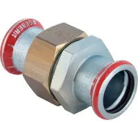 Geberit Mapress C staal rechte koppeling 3 delig met perssokken verzinkt 15mm 25320