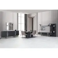 AEA Designer Esszimmer Möbel r Esstisch Stühle Sideboard 7tlg Set