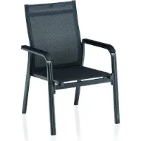Kettler Basic+ Premium stapelbare tuinstoel gedemonteerd aluminium/outdoorstof