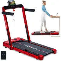 Thunder RACE-RED - Opvouwbare loopband en walkingpad - 14 km/u - 130 kg