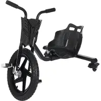 StarTech.com Driewieler voor kinderen - Drift-driewieler - Verlichte achterwielen - Verstelbare zitting - Antislip pedalen - Draagvermogen 80 kg - Zwart