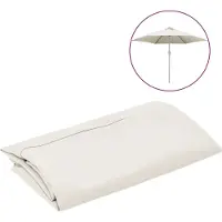 vidaXL Vervangingsdoek voor parasol 300 cm wit