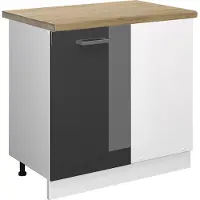 Vicco R-Line Hoekkast – 86 cm, WB Eik Antraciet Hoogglans