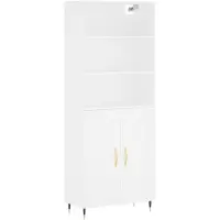 Syfax Hoge kast 69,5x34x180 cm bewerkt hout wit