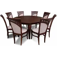 AEA Esstisch + 8 Stühle Esszimmer Set Essgruppe Runder Rund Tisch Tische Z26