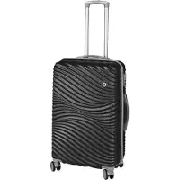 H4L Reiskoffer, harde schaal, handbagage, Bali M, zwart, 67x44x26 cm, kunststof