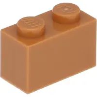 LEGO 100 stuks 3004, steen/blok 1x2, basisstenen, 100 stuks, medium nougatkleur