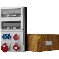 Doktorvolt Stroomverdeelunit eXT 63A, 32A, 32A, 16A, 2x230V. Bouwplaatsstroomverdeelunit, model 2360