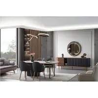 AEA Große Esszimmer Garnitur Designer Esstisch 4x Polsterstühle Sideboard