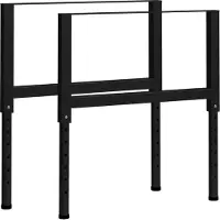 Syfax Werkbankframes verstelbaar 2 st 85x(69-95,5) cm metaal zwart