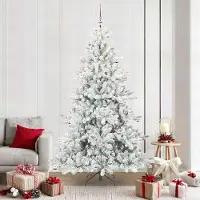 Prolenta Maison Exclusive - Kunstkerstboom, inklapbaar, wit, 210 cm, PVC en staal