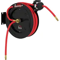 Fortuna Lai, wandgemonteerde tuinslanghaspel, met automatische terugrolfunctie, geschikt voor een waterdruk van 20 bar, met een waterslang van 15+1 meter, van metaal