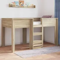 Prolenta Maison Exclusive - Stapelbed voor kinderen, Sonoma-eikenhout, 80 x 200 cm, houtvezel