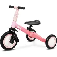 Toyz , driewieler, loopfiets, kinderfiets, 4-in-1, driewieler, tweewieler, model Fox, roze