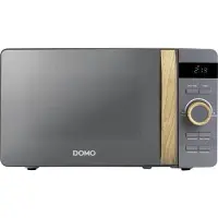 Domo Magnetron DO3420, 20 liter, 700W, 5 vermogensniveaus, grijs met houten afwerking, afmetingen: L45,1 x P34,7 x H25,8 cm