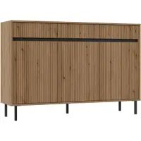 AX Living Dressoir Bodrum, commode met 3 deuren en 3 lades, 149 cm, eikenhout Evoke
