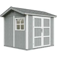 Timbela M913A-CAVERN STEEL - LP SmartSide Tuinhuis op houtbasis - 5,9 m² - 250x294xH252 cm - met vloer en verf